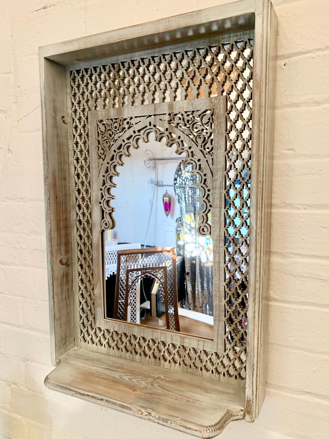 Luxurious Handcrafted Moroccan Mirror Distressed Reclaimed Moroccan Furniture Design In UK